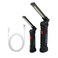Ultra Bright ทำงาน USB แบบชาร์จไฟได้ LED ยืดหยุ่นแม่เหล็ก COB Work Light สำหรับรถซ่อม