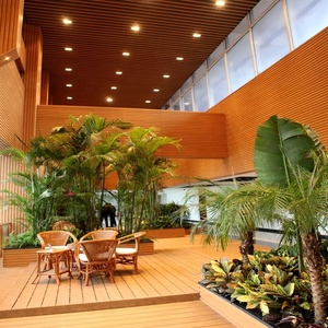 Matériaux de revêtement mural décoratifs en <span class=keywords><strong>bois</strong></span> composite extérieur WPC, installation facile - Product Image 4