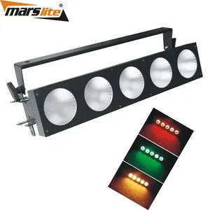 אור הבמה מקצועית 5 עיניים 3in1 RGB 5x10 W COB LED דוט מטריקס אור לשטוף אור בלינדר