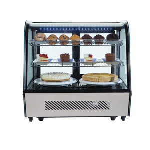 Nieuwe Ontwerp Platte Glazen Tafel Top Cake Chiller Display