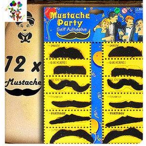 12 pezzi di <span class=keywords><strong>baffi</strong></span> artificiali finti divertenti autoadesivi per la festa HPC-0300 - Product Image 1