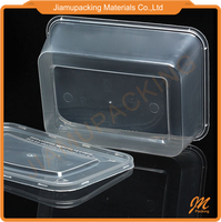 Boîte à lunch en plastique jetable transparente en PP pour micro-ondes avec couvercle