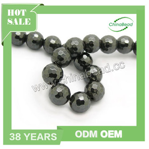 Venta al por mayor 12mm facetas granos de <span class=keywords><strong>hematita</strong></span>, naturales facetas de <span class=keywords><strong>piedra</strong></span> de <span class=keywords><strong>hematita</strong></span>, de color de los granos de <span class=keywords><strong>hematita</strong></span> - Product Image 1