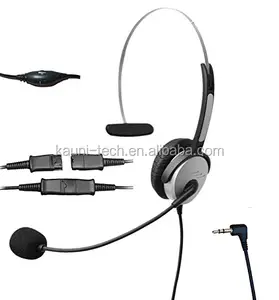 Dual Ohr Call Center Telefon Kopfhörer mit Noise Cancelling-mikrofon + Volume Stummschaltung mit Standard 2,5mm Headset Jack