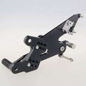 FARNHD007BK สำหรับ Honda VFR400 NC30 <span class=keywords><strong>RVF400</strong></span> NC35 CNC อลูมิเนียมรถจักรยานยนต์ปรับ Rearset สีดำ - Product Image 5