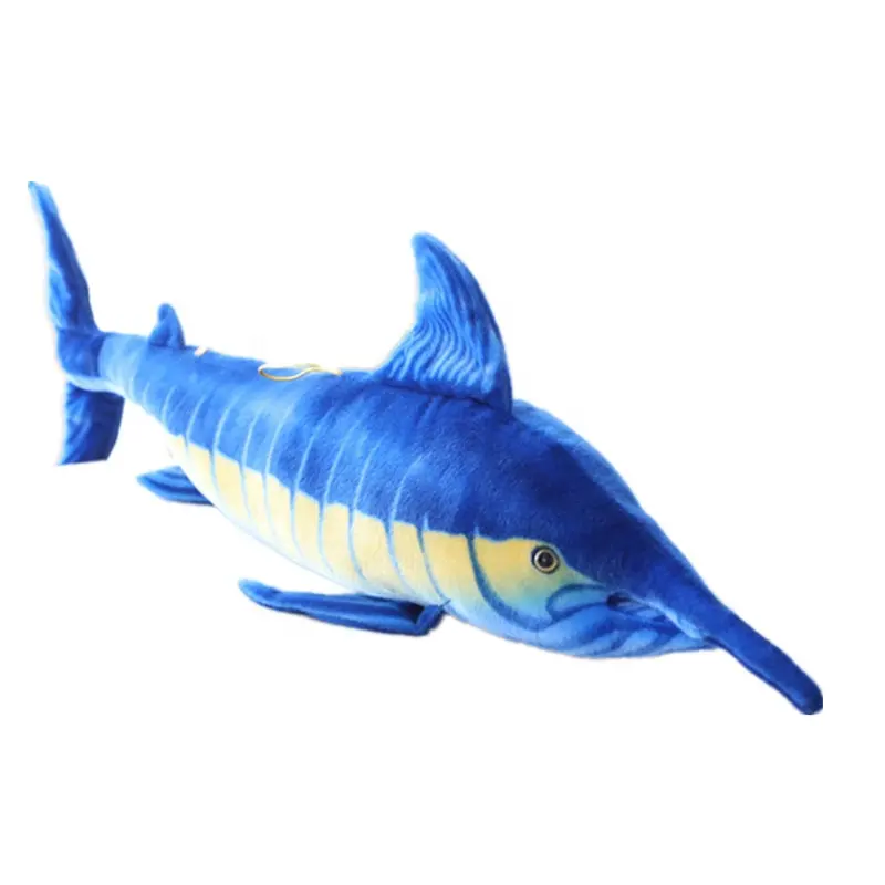 Giocattoli di peluche animali del Mare di vendita calda carino Blue marlin farcito peluche pesce squalo balena peluche all'ingrosso