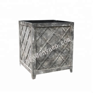 Grande boîte <span class=keywords><strong>de</strong></span> plantation <span class=keywords><strong>de</strong></span> jardin en couleur <span class=keywords><strong>de</strong></span> Zinc, Pot pour plantes carrées, fourniture directe depuis l'usine - Product Image 4