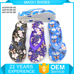 Chicas de fantasía al por mayor talón plano plataforma zapatilla de pvc desgaste correas del calzado - Product Image 2