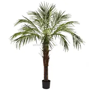 Nova chegada 11 metros de altura artificial areca coco, acessível, folhas de 7ft 6m, pequena palmeira artificial