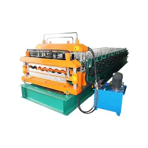 828-850 Volledige Automatische Dubbele Laag Metalen Dakbedekking Koud Staal Roll Forming Machine Fabriek Prijs Voor Verkoop