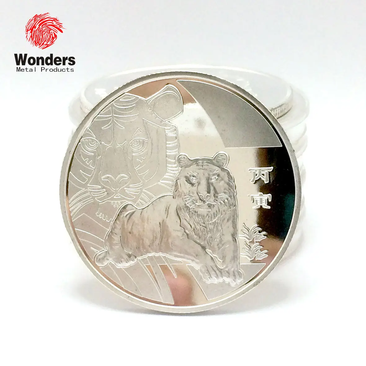 Tùy Chỉnh 999 Bạc 12 Zodiac Tiền Xu Kỷ Niệm Tiger Coin