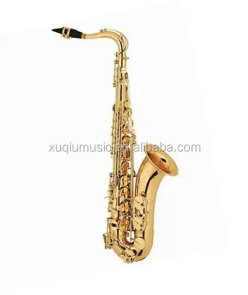 Musical instrument gold lacquer tenor saxophone