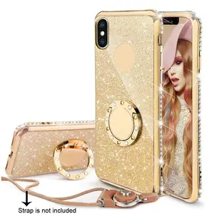 Luxury Bling Glitter TPU Back Case CoverためiPhone 7/8/X/XS Max、CaseためiPhone X/XS Glitter Phone Case