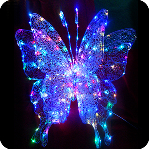 Ornement <span class=keywords><strong>de</strong></span> Noël en acrylique en forme <span class=keywords><strong>de</strong></span> papillon DECOR, lumières féériques LED, contrôle sans fil, étanche IP65 pour extérieur, jardin, vacances - Product Image 1