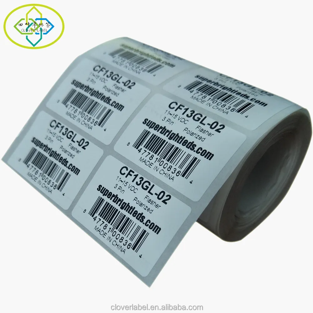 Custom barcode label variable data printing serial number barcode label adhesive sticker