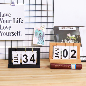 Calendrier de Table en <span class=keywords><strong>bois</strong></span>, Design créatif de bureau, produit en <span class=keywords><strong>bois</strong></span> - Product Image 3