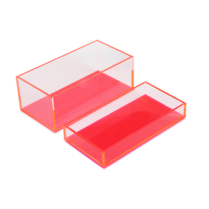 <span class=keywords><strong>Organisateur</strong></span> de <span class=keywords><strong>bureau</strong></span> en acrylique, <span class=keywords><strong>rose</strong></span> néon, bon marché, boîte à deux couches, avec emballage de boîte marron, vente en gros - Product Image 3
