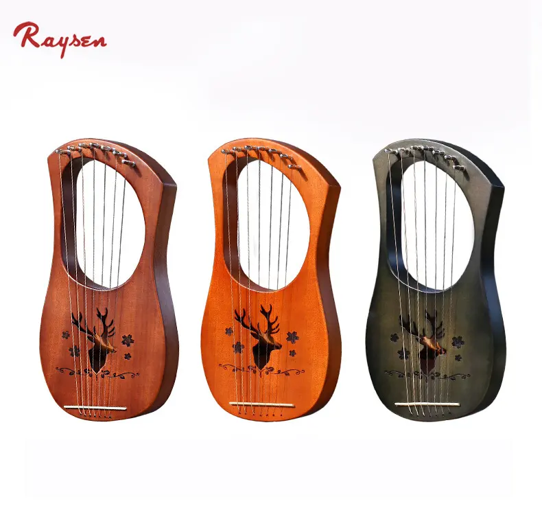 New lyre harp 7 string lyre musical instrument