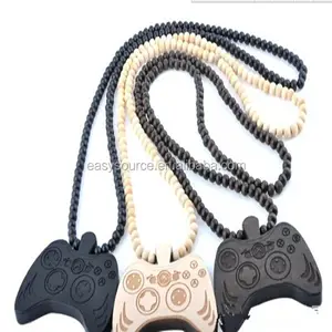 hip hop NYC custom Controller beads rosary pendant good wood necklace