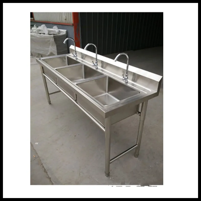 Kitchen Catering Equipment Double Bowl Used Commercial Stainless Steel Sinks