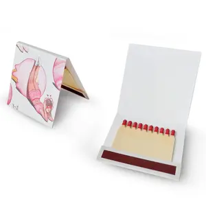 4.8 cm matches sticks match box with custom logo with 10 sticks matchbook