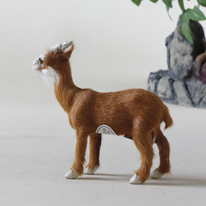 Chine Artificielle Animal Factory Vente Chaude Décoration de La Maison De Chèvre Réaliste Mini Jouet De Fourrure De Chèvre - Product Image 3
