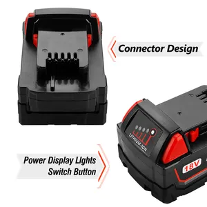 Per M ilwaukee 18V 5.0Ah Li-Ion batteria Ricaricabile C18B Li18 M18B XC strumento di Potere di Sostituzione della batteria 18V batteria m 18