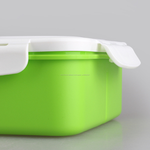 Haute qualité <span class=keywords><strong>3</strong></span> compartiment boîte à Lunch <span class=keywords><strong>Bento</strong></span> boîte cuillère en plastique contenant - Product Image 3