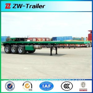 20-40ft 2 o <span class=keywords><strong>3</strong></span> ejes de superficie plana remolque de contenedores para la venta( esqueleto opcional) - Product Image 1