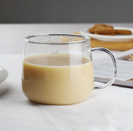 Handmade Heat Resistant Borosilicate Custom Glass Coffee Cup With Handle