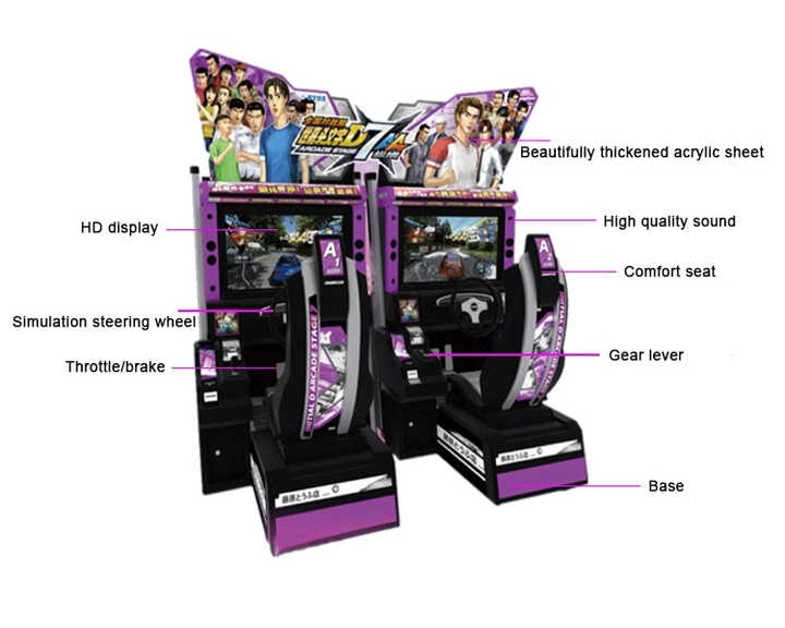 Initial D7 Racing Game Machine - Ultimate Arcade Experience