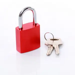 AJF Kualitas Tinggi Gembok Aluminium Merah Persegi Merah Aluminium Safety Lock Cinta Kunci Gembok