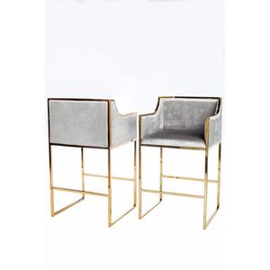 <span class=keywords><strong>Tabouret</strong></span> haut en velours pour <span class=keywords><strong>table</strong></span> de <span class=keywords><strong>bar</strong></span>, en acier inoxydable, de luxe, livraison gratuite - Product Image 3