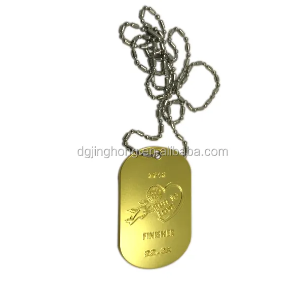 Customized logo wholesale gold metal pets dog tag