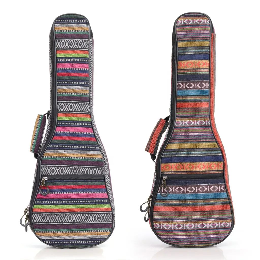 Bohemia tarzı ukulele çantası soprano konser tenor sırt çantası hawaii ukulele gig bag etnik tarzı ukulele durumda