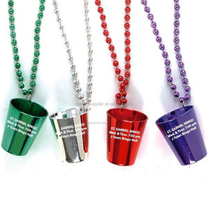 Collana <span class=keywords><strong>di</strong></span> Perline <span class=keywords><strong>di</strong></span> Vetro Verde <span class=keywords><strong>per</strong></span> Feste, Accessori <span class=keywords><strong>per</strong></span> Mardi Gras, Collana con Bicchierini <span class=keywords><strong>di</strong></span> Plastica - Product Image 1