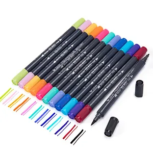 Water Art Brush Pen-Aquarel Borstel Markers Pen 80 Kleuren Voor Ontwerpers, studenten Water Kleur Borstel Doble Penpunten Ontwerp