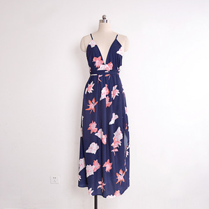 <span class=keywords><strong>Longue</strong></span> <span class=keywords><strong>robe</strong></span> de plage, vêtement vintage, imprimé Floral, tenue d'été à bandes, col en V, <span class=keywords><strong>dos</strong></span> <span class=keywords><strong>nu</strong></span> Sexy - Product Image 5