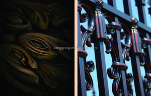 Puertas de Aluminio Estilo Europeo para Villas, Puertas Eléctricas para Jardín, <span class=keywords><strong>Puerta</strong></span> de Patio de Aluminio - Product Image 2