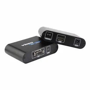 Convertidor de Audio VGA a HDMI con conector de audio, adaptador VGA a HDMI