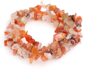 Vendita all'ingrosso 5-8mm rosso arancio corniola Freeform perline di <span class=keywords><strong>pietra</strong></span> irregolare a forma di ghiaia di forma sciolta gemma 33 pollici di lunghezza - Product Image 2
