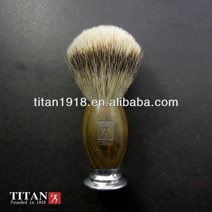 Titan <span class=keywords><strong>blaireau</strong></span> poignées en bois <span class=keywords><strong>rasoir</strong></span> argent <span class=keywords><strong>blaireau</strong></span> cheveux barbe brosse - Product Image 2