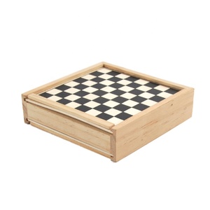 Education Game Chess Chinese Checkers Tic Tac Toe <strong>Ludo</strong> Mill Backgammon <strong>Board</strong> 5 in 1 Wooden <strong>Board</strong> Game Set - Product Image 5
