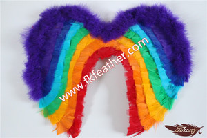 Tinti Multicolore Testa di Marabù Turchia Piuma delle <span class=keywords><strong>Ali</strong></span> di <span class=keywords><strong>Angelo</strong></span> Per Adulti - Product Image 1