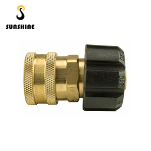 SS ทองเหลือง3/8 "ถึง M22 14มม. อุปกรณ์เสริมสำหรับล้างรถด้วยแรงดันสูงเครื่องฉีดน้ำแรงดัน4000PSI อะแดปเตอร์ karche HD - Product Image 2