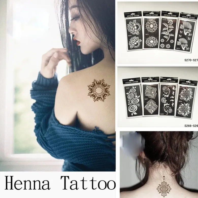 YIWU factory wholesale temporary tattoo painting and airbrush tattoo stencil