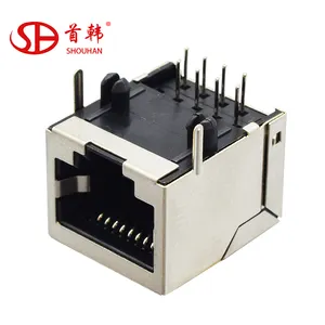 PCB modular jack rj45 ethernet 8 pin rj45 connector supplier