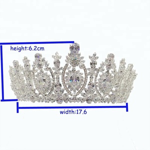 Высококачественная блестящая циркониевая Корона Echsio, оптовая продажа из Китая, ювелирные изделия для женщин, свадебная корона BC4461 - Product Image 5