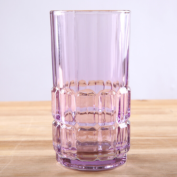 Haonai 230ml drinking glass water glass cup 6 assortment color