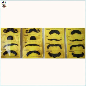 Costume da festa di Halloween a buon mercato colore nero elegante divertente baffi e sopracciglia HPC-0339 - Product Image 2